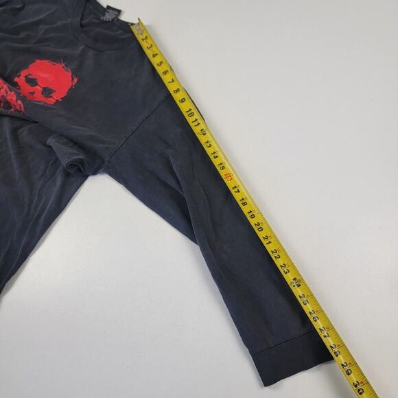 Vintage 90s Y2K Zero Skateboards Skull Logo Skate Tee Black Grunge Mens Large - Picture 8 of 10